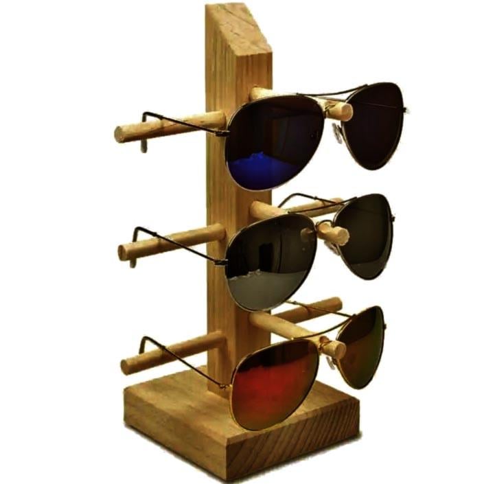 Органайзер для окулярів з дерева Батумі 3 Сієна (ОЧК-300205)