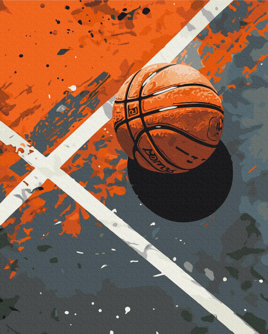 Картина по номерам Brushme Баскетбольный мяч 40x50 см (BS54097)