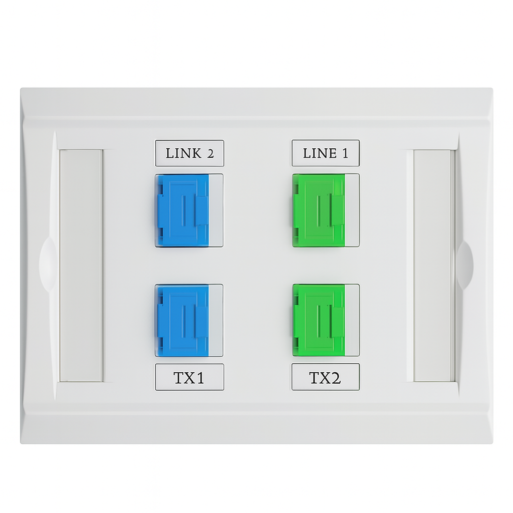 Панель лицевая Fibrain XB-USFPF-A04 в стиле американского дизайна 4 порта (571907)