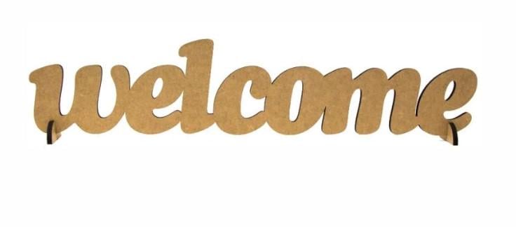 Заготовка для декупажа ROSA TALENT Надпись WELCOME 45х12 см