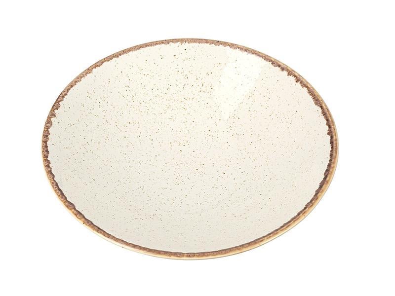 Салатник фарфоровый круглый Porland 25 см Beige (368126/B)
