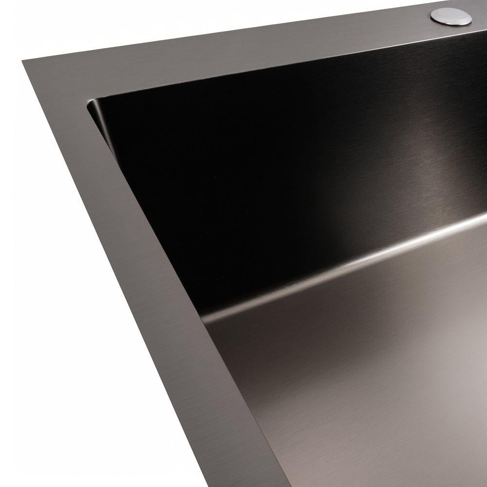 Мийка для кухні Valeso Handmade PVD сифон круглий 3,0/0,8 70х50 см Чорний (24902533) - фото 4 Мийка для кухні Valeso Handmade PVD сифон круглий 3,0/0,8 70х50 см Чорний (24902533) - фото 4