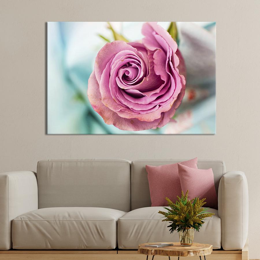 Картина на холсте Роза в розовом цвете 51x34 см (980-1)
