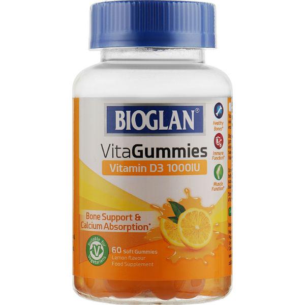 Витамин D Bioglan Vitagummies Vitamin D3 1000 IU 60 gummies (000020501) - фото 1