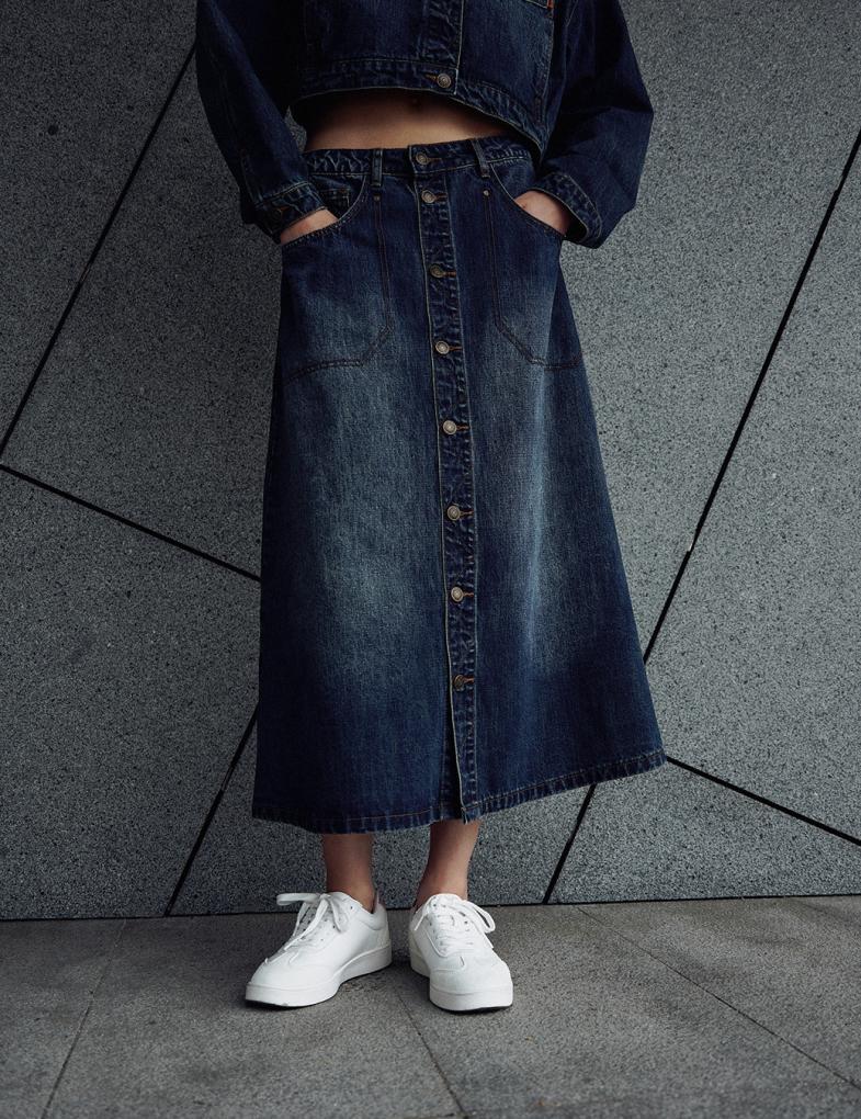 Юбка джинсовая женская Diverse MONALA M Темно-голубой (5905384039439)