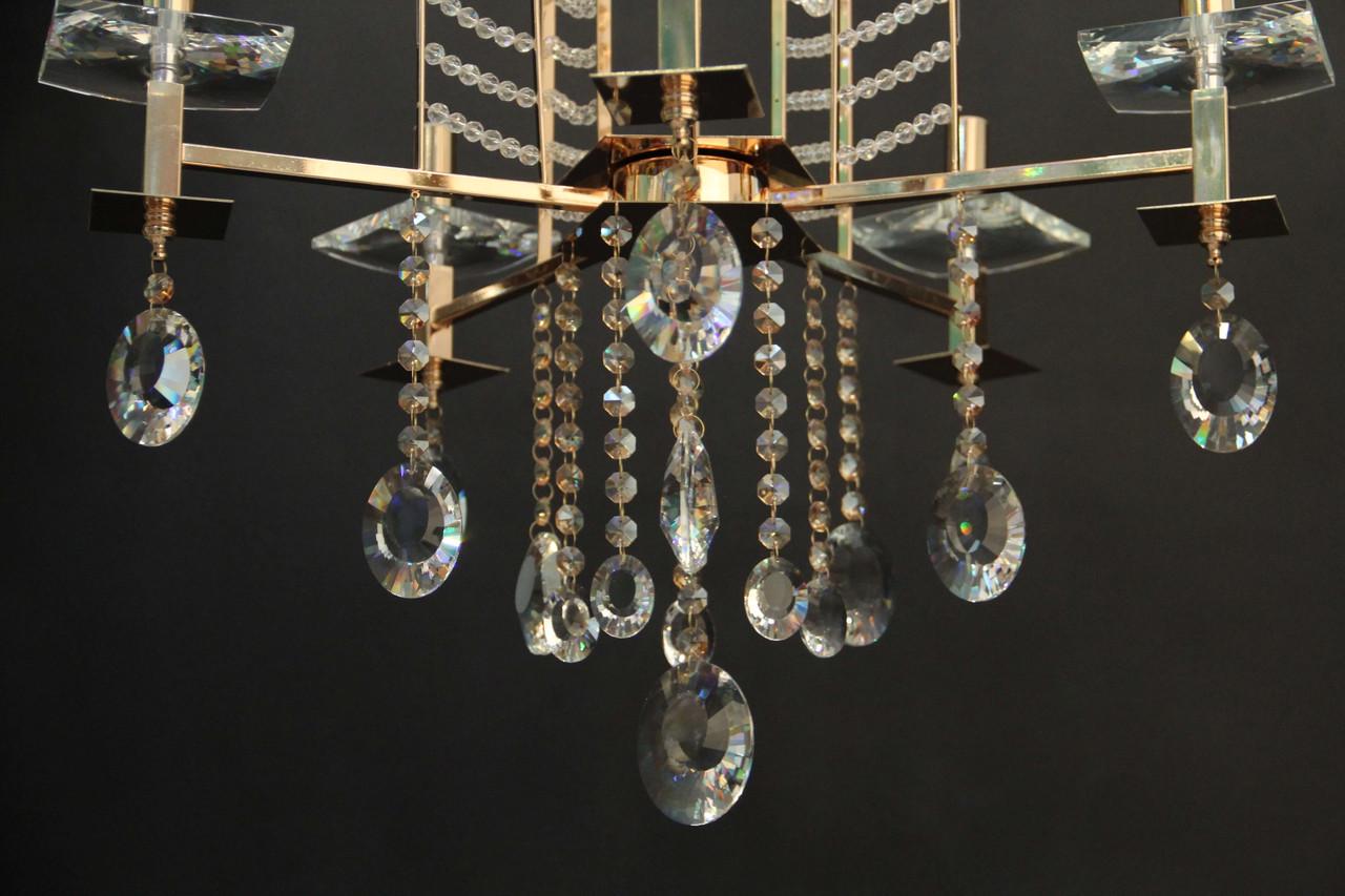 Люстра SVLIGHT A71C10/5 хрустальная пятирожковая Золотой/Белый - фото 3 Люстра SVLIGHT A71C10/5 хрустальная пятирожковая Золотой/Белый - фото 3