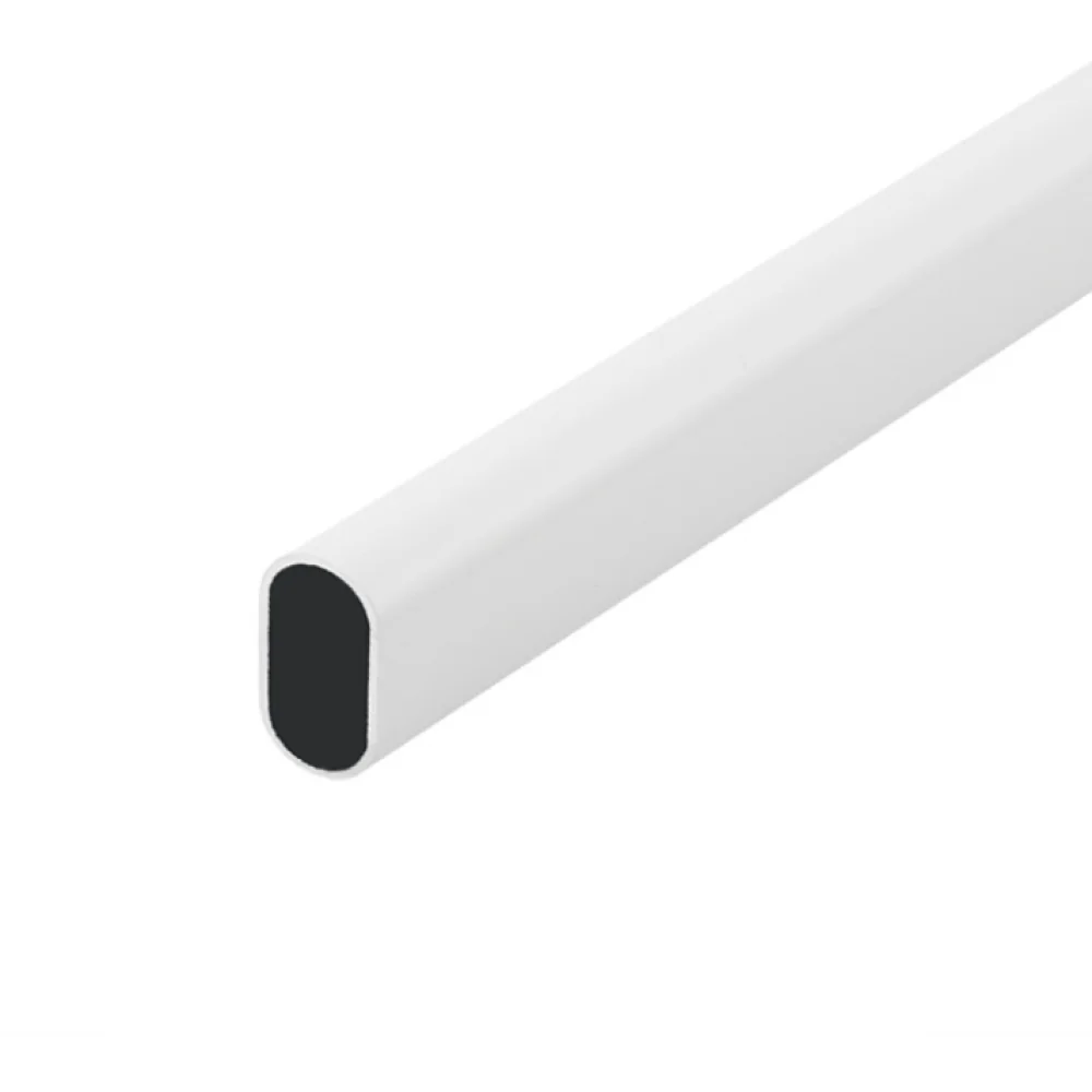 Меблева труба Ferro Fiori штанга 1000 мм 30x15 мм Матовий Білий (AF1088)