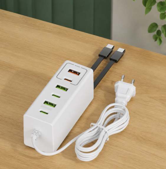 Зарядное устройство сетевое 26X-203 120 W с 3 USB/3 Type-C Белый (5090)