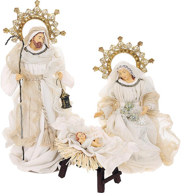 Фигура новогодняя Вертеп 3 шт. 44 см Белый