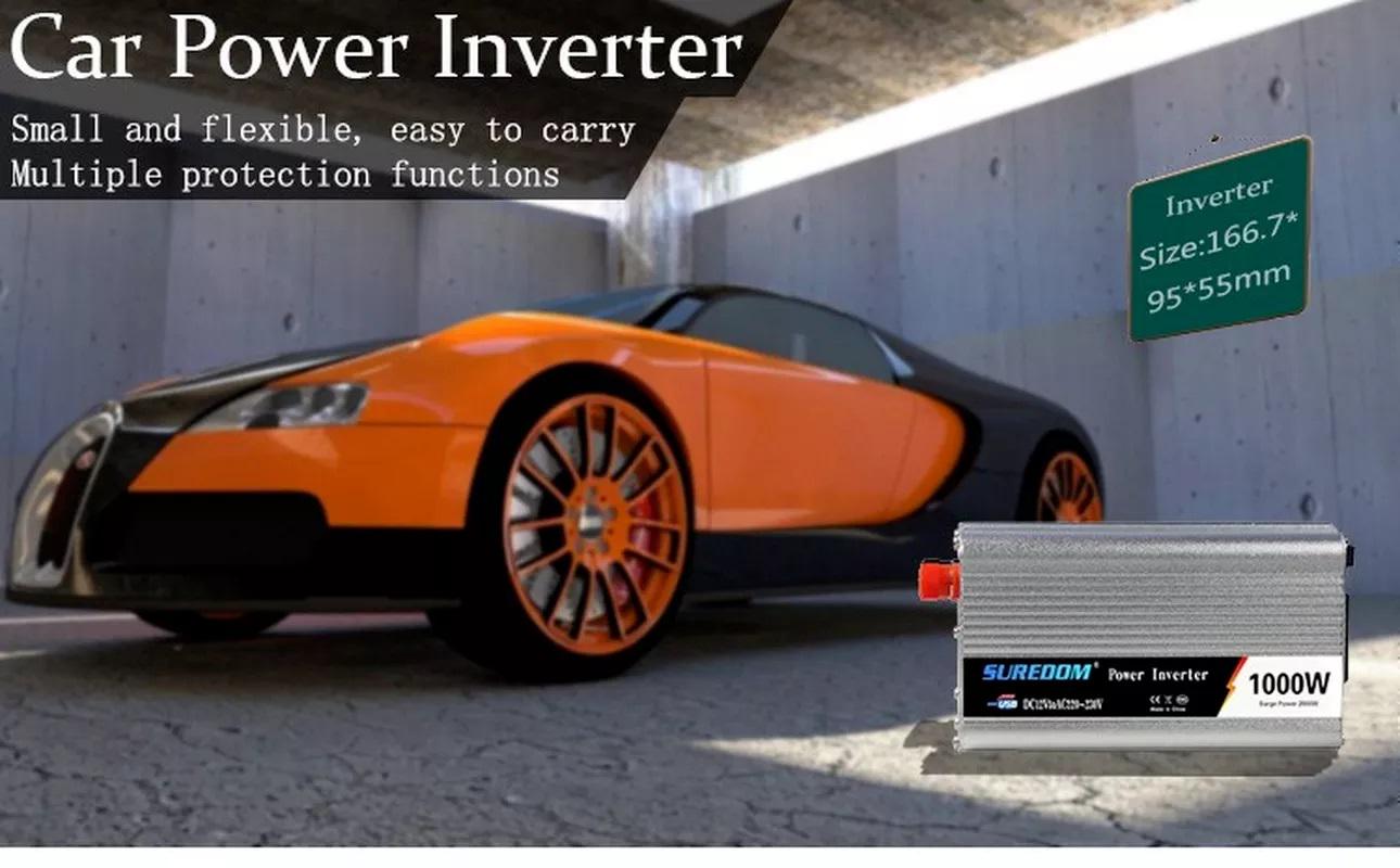 Перетворювач напруги Інвертор AC/DC 12V-220 V 1000 W UKC Power Inverter Silver - фото 4