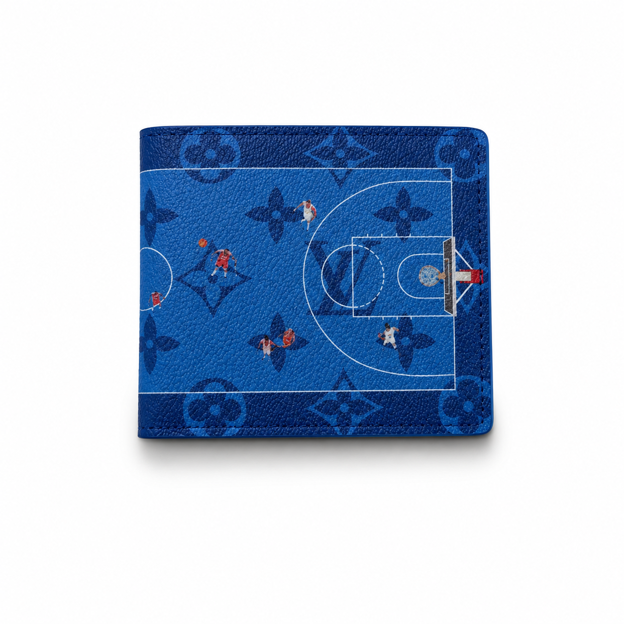 Кошелек Louis Vuitton LV из кожи ПВХ 11х9,7 см Синий (q96-0vh-917)