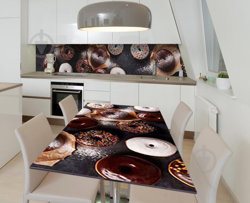 Наклейка 3Д виниловая на стол Zatarga «Пончики в глазури» 650х1200 мм (Z184084/1st)