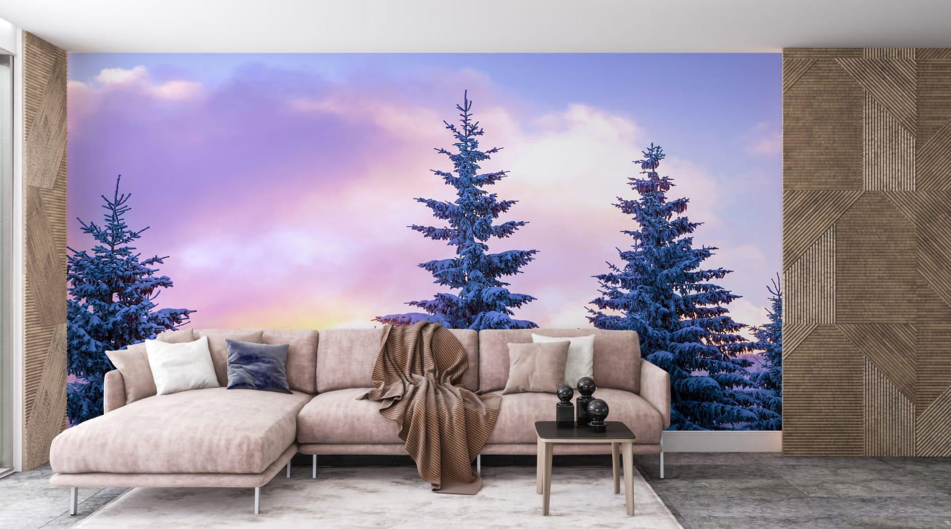 Фотообои флизелиновые Styleo Print-walls Зимний лес 064 350х270 см (Pw-064/3)