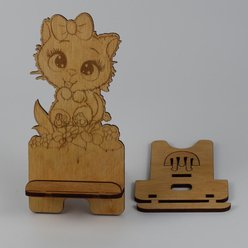 Підставка-тримач для телефону з дерева 20 (03020013) - фото 2 Підставка-тримач для телефону з дерева 20 (03020013) - фото 2