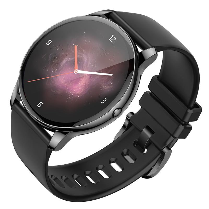 Смарт-годинник Hoco Smart Watch Y10 Bluetooth IP68 1,3" функція відповіді на дзвінок сенсорний екран Чорний (8735628573652) - фото 4