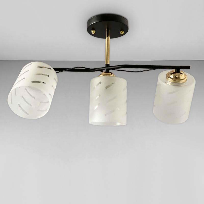 Люстра стельова Light House SW-18155/3 460х200х290 мм Чорний/Золотий