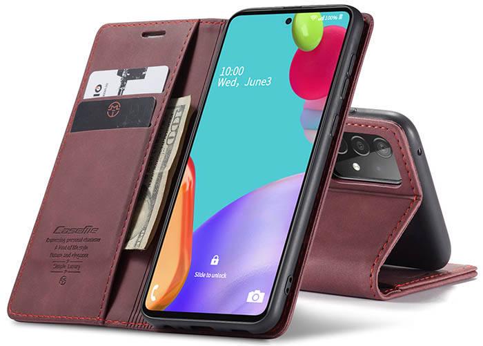 Чехол книжка с магнитом CaseMe на Samsung Galaxy A52 A525 Wine (20830-42) - фото 3