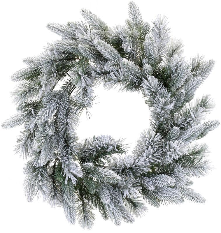 Венок из искусственной хвои 122 ветки 60 см