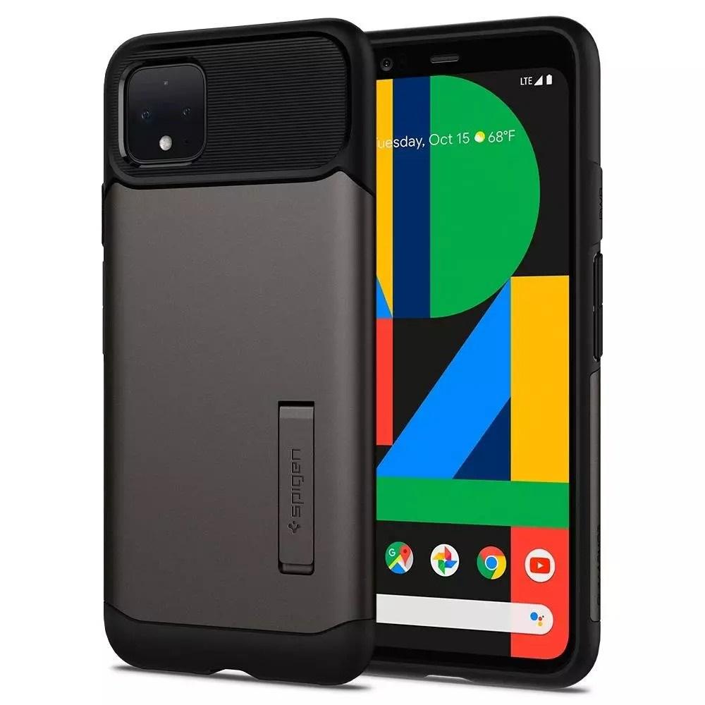 Чехол противоударный с подставкой Spigen Slim Armor для Google Pixel 4 XL (6.3") F25CS27532 Gun Metal Чехол противоударный с подставкой Spigen Slim Armor для Google Pixel 4 XL (6.3") F25CS27532 Gun Metal