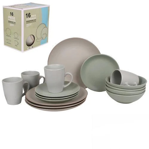 Набір столового посуду 16 шт. тарілка 26 і 19 см/супниця 17,5 см/чашка 420 мл - фото 1