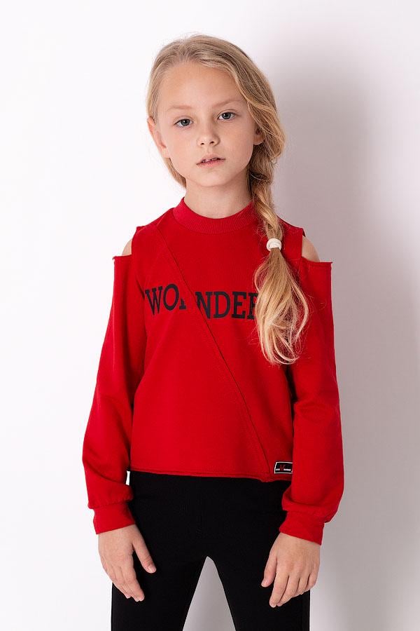 Світшот для дівчинки Mevis Wonder 3645-05 116 см Червоний