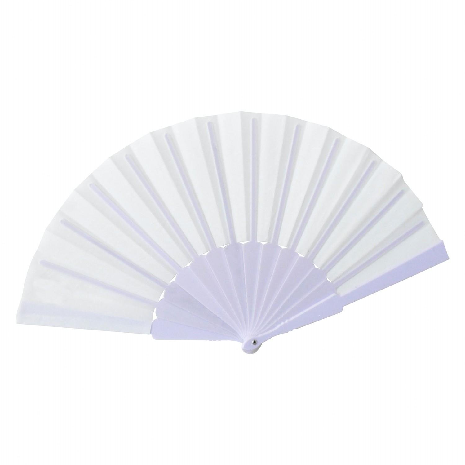 Веер тканевый 23 см Белый (18-504WT)