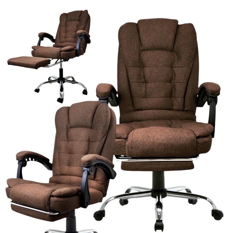 Офисное кресло BOSS КО22 Premium с подножкой Коричневый (17213) - фото 3 Офисное кресло BOSS КО22 Premium с подножкой Коричневый (17213) - фото 3