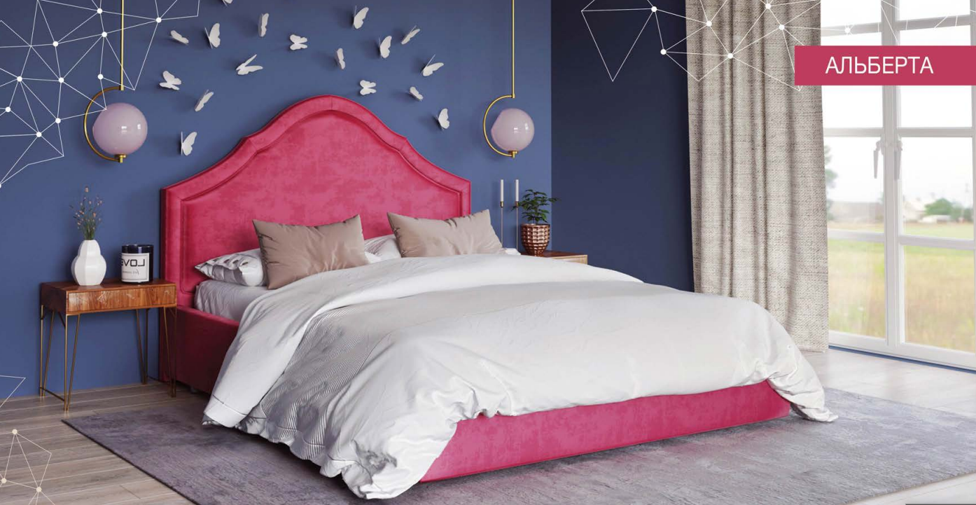 Кровать Альберта с подъемным механизмом 160х200 см Allure Navy (10692506) - фото 2 Кровать Альберта с подъемным механизмом 160х200 см Allure Navy (10692506) - фото 2