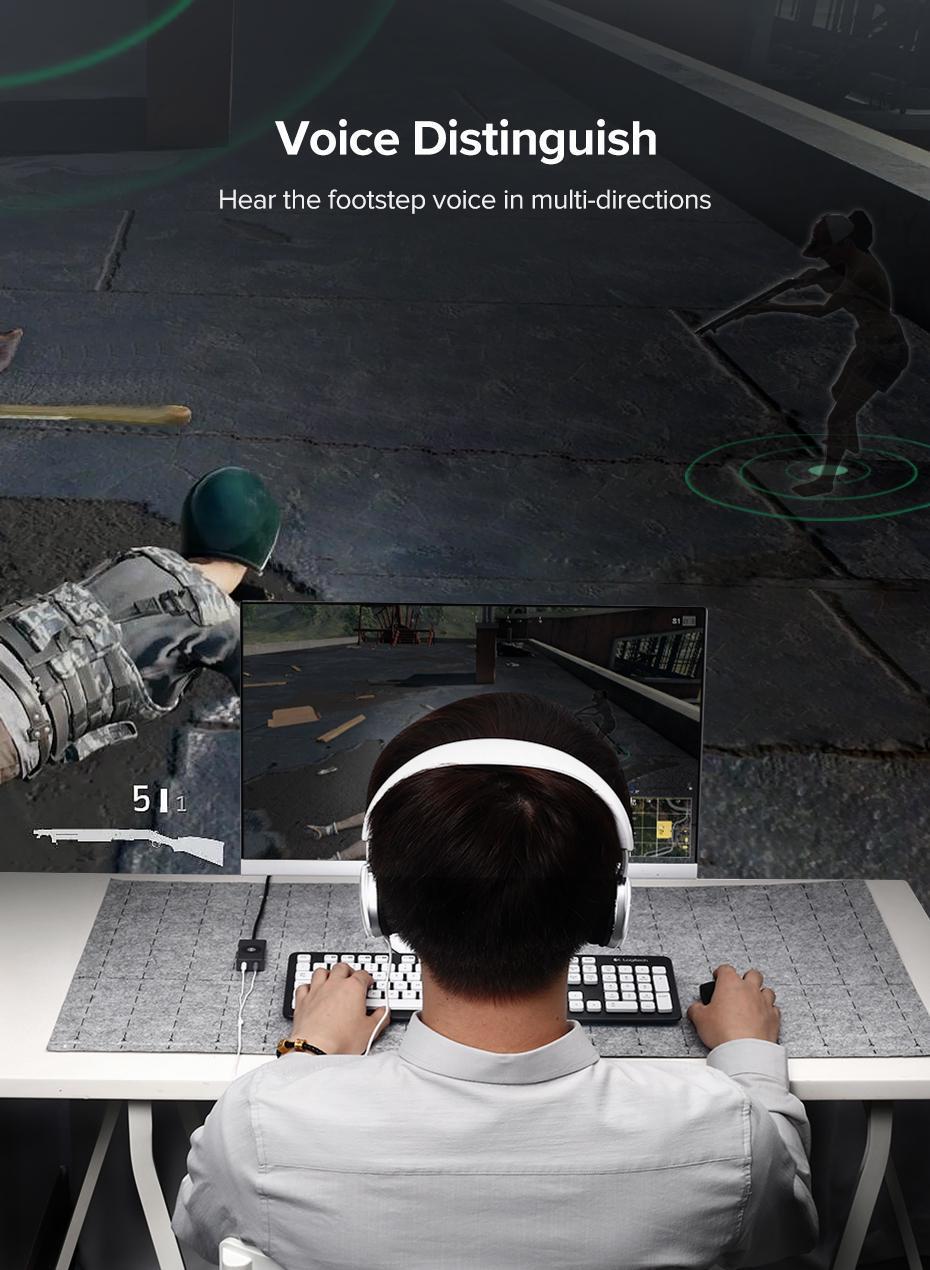 Звукова карта з підтримкою мікрофону UGREEN USB-2x 3,5 мм minijack 16 біт/48 кГц 7.1 Канал 1 м Чорний (50711) - фото 12 Звукова карта з підтримкою мікрофону UGREEN USB-2x 3,5 мм minijack 16 біт/48 кГц 7.1 Канал 1 м Чорний (50711) - фото 12