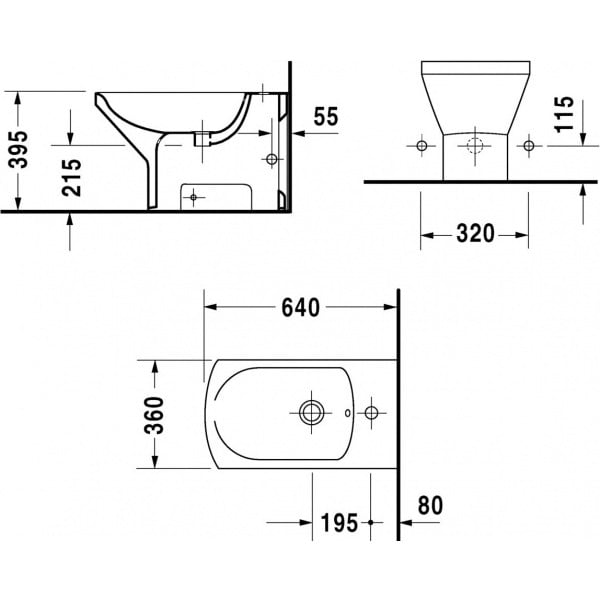 Біде Duravit Caro (0290100000)