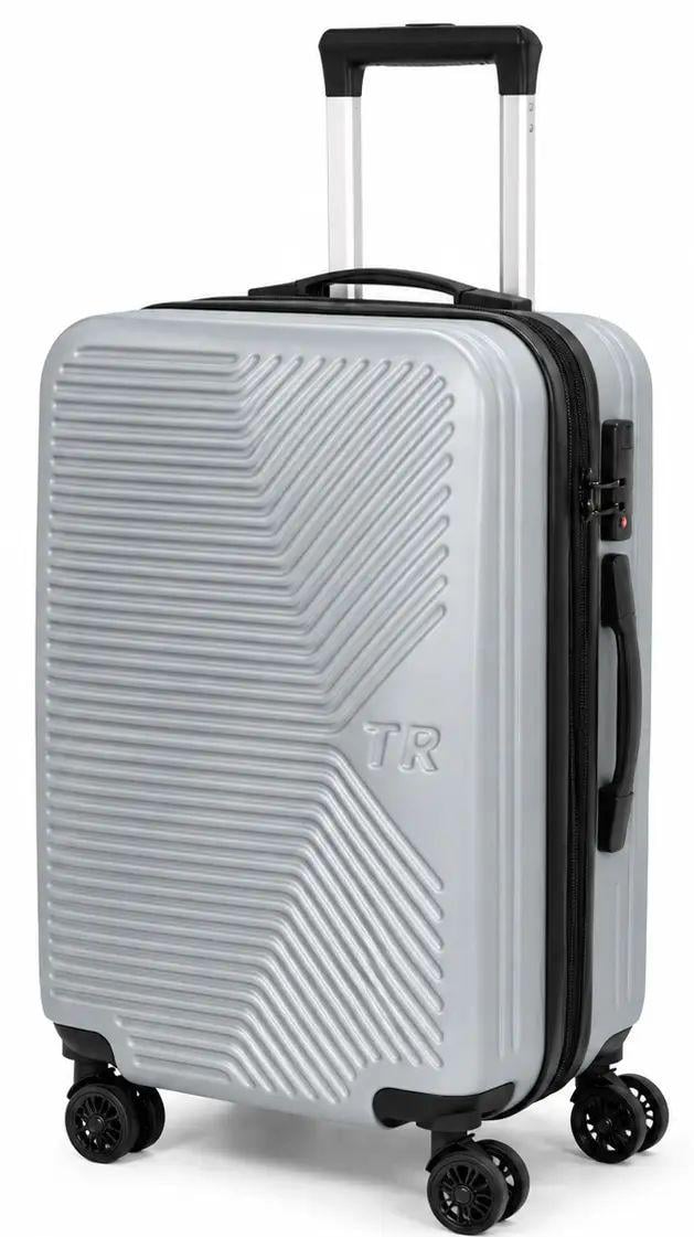 Валіза пластикова Fashion мала 47 л Сріблястий (POD804 small silver)