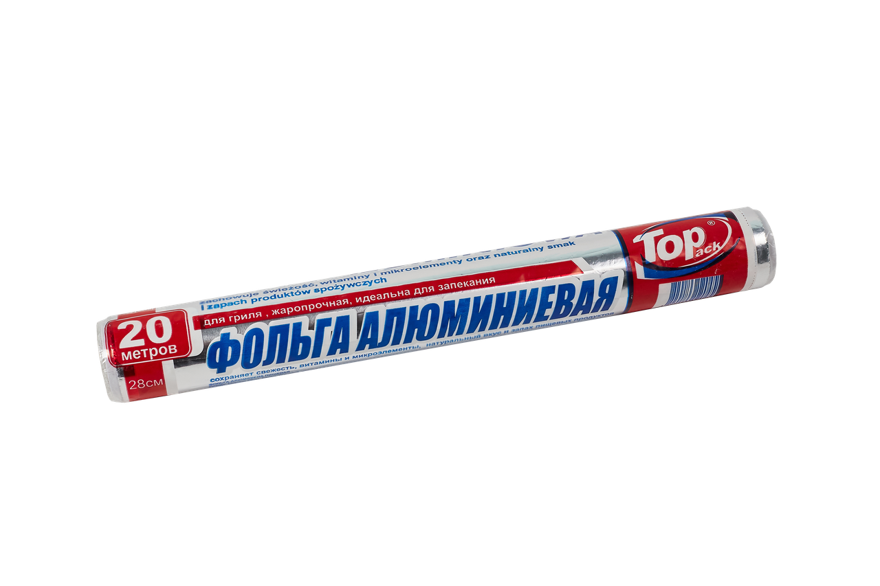 Фольга алюмінієва для запікання Top Pack 28 см 20 м 9 мкм