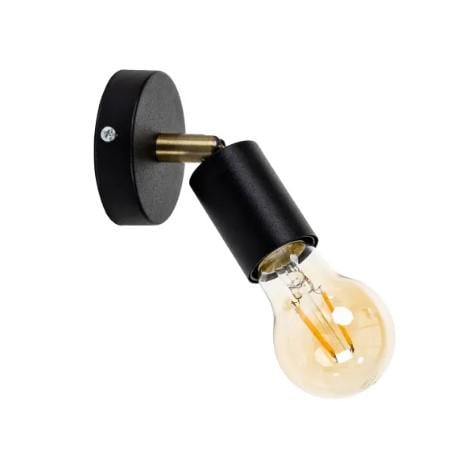 Бра в стиле лофт Sim d 100 мм металлический с поворотным механизмом без ламп Черный