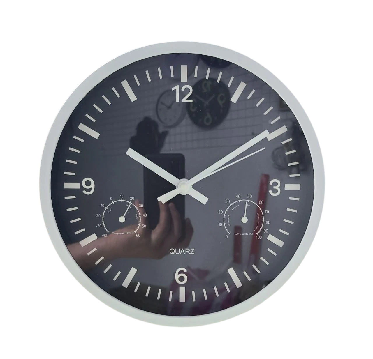 Часы настенные Quartz 2005-077 с термометром и гигрометром (27228794)