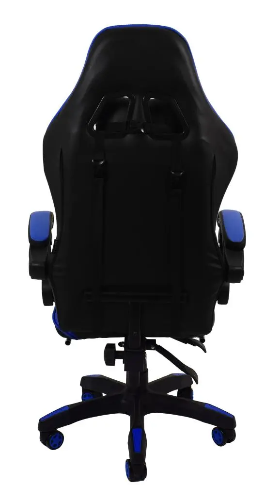 Крісло геймерське Bonro B-810 з підставкою для ніг та двома подушками до 120 кг Синій (132-76-42300047) - фото 6
