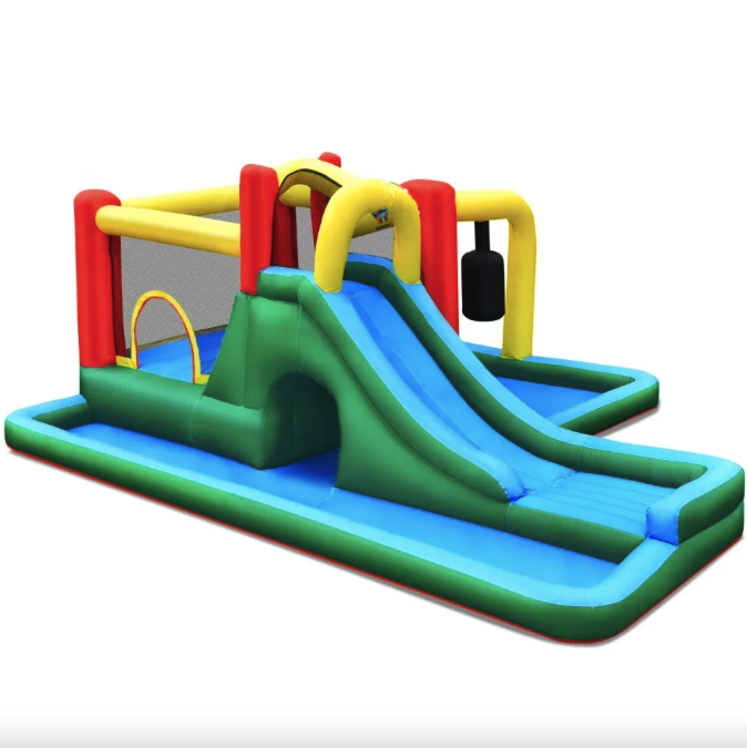 Надувная водная горка батут Costway Sani с водяными пистолетами без вентилятора (4997) Надувная водная горка батут Costway Sani с водяными пистолетами без вентилятора (4997)