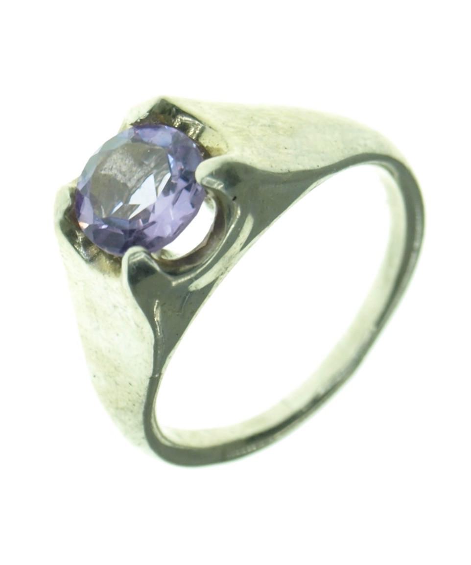 Каблучка зі срібла з аметистом (2101750034)