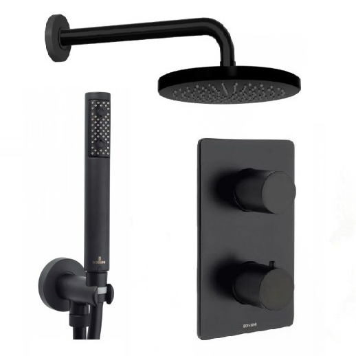 Душова система прихованого типу Bossini KIT H19412G00073 PLUS Чорний (147379)