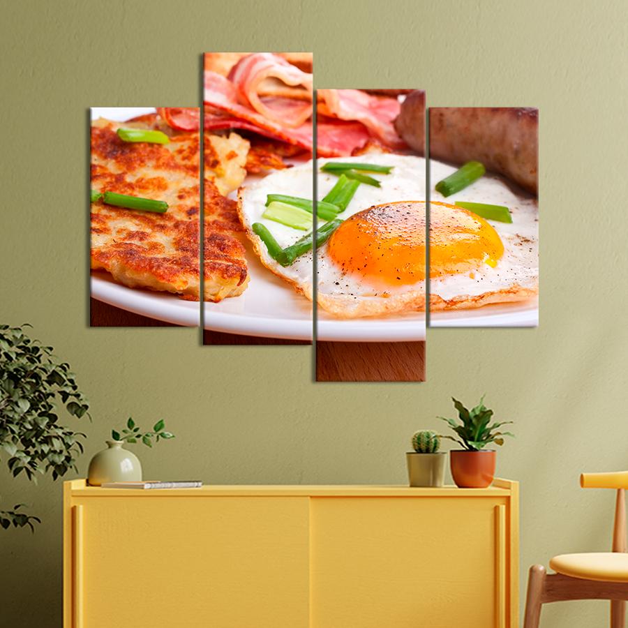 Настінний декор Традиційний сніданок в Англії 89x56 см (A254-4)