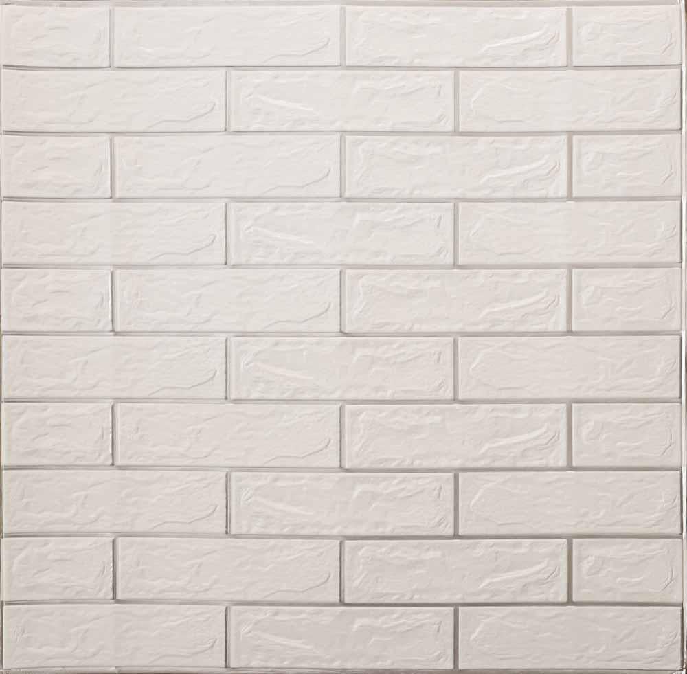 Панель самоклеящаяся декоративная 3D кирпич контраст 1 680x680x4 мм