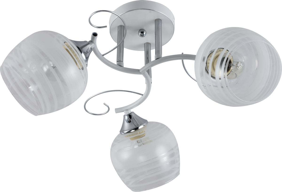 Люстра потолочная Light House SRS-20732/3 плафон белый/прозрачный Белый/Хром