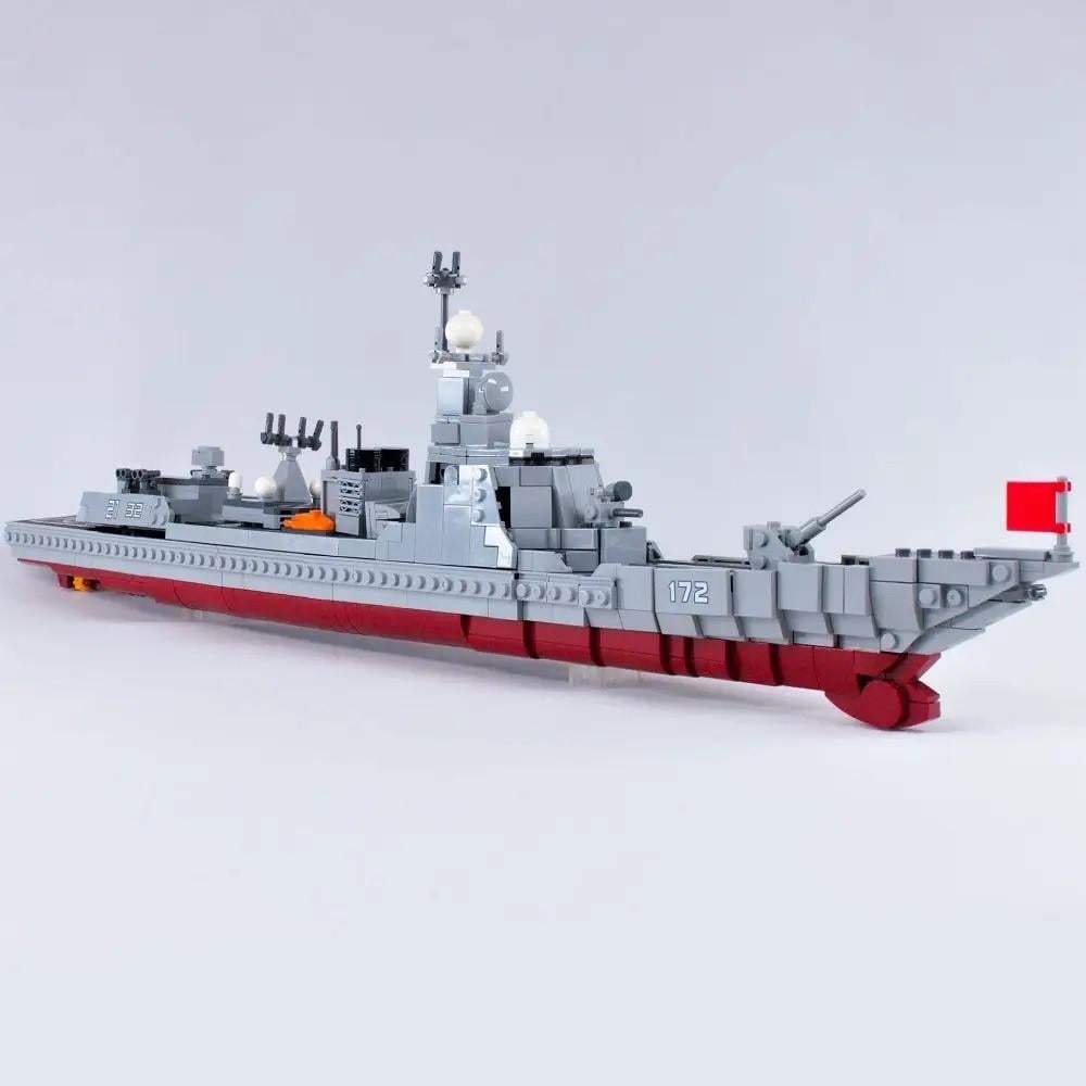 Конструктор детский Destroyer Type 052D Военный Корабль Ракетный Эсминец 1359 дет. (28443540)