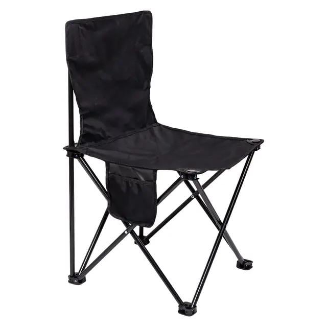 Стул-кресло для кемпинга складной Easy Camping 7814 с усиленным каркасом и чехлом Black (784780794)
