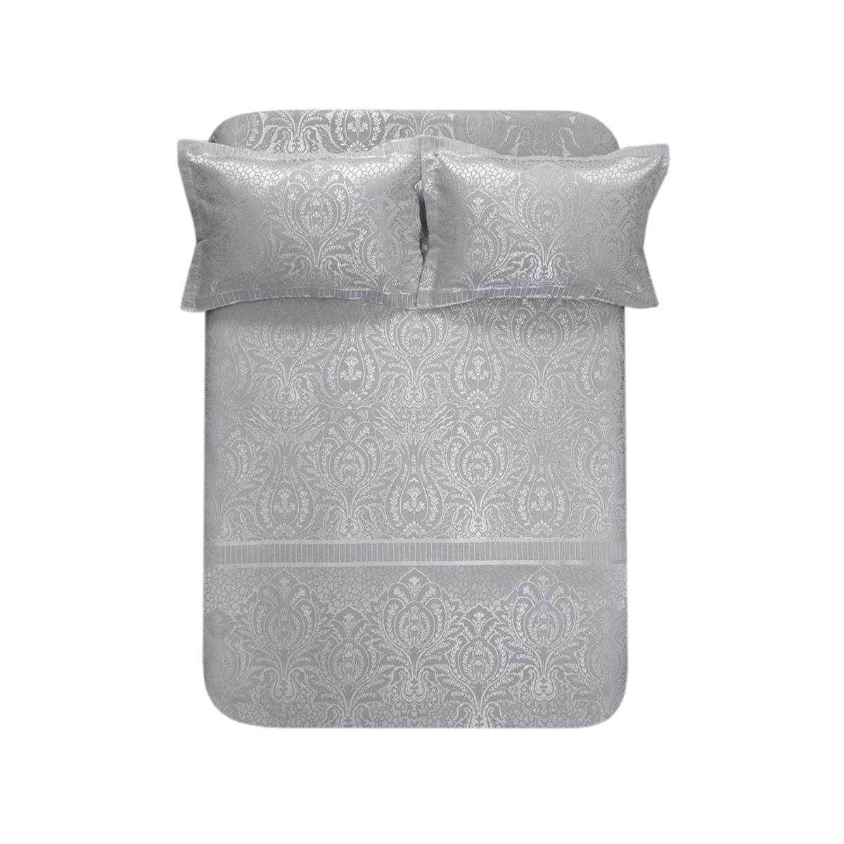 Покривало жакард з наволочками Dantela Vita Hazel євро Світло-сірий (svt-2000022345637)