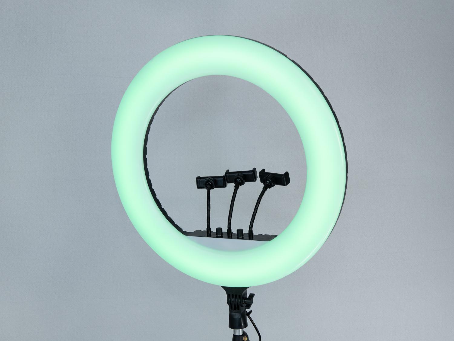 Кольцевая лампа RGB с пультом без штатива 220В RGB 45 см (SL-RL-21RGB) - фото 2 Кольцевая лампа RGB с пультом без штатива 220В RGB 45 см (SL-RL-21RGB) - фото 2