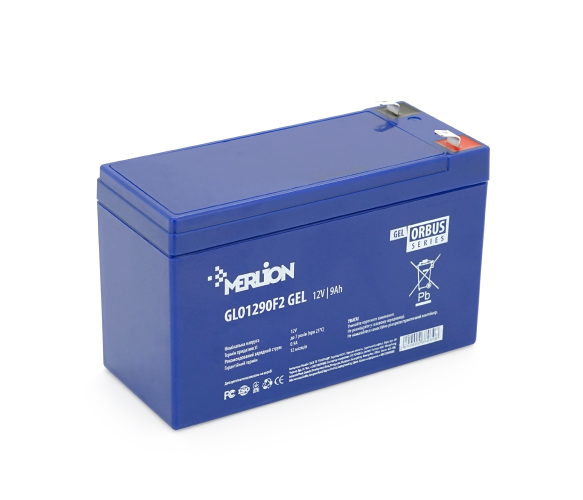 Аккумулятор для ИБП гелевый Merlion ORBUS GLO1290F2 12 V 9 Ah 150x65x95 100 2,5 кг