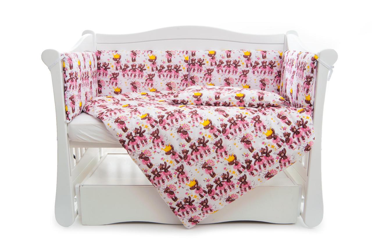 Бампер для детской кровати Twins Comfort line Балеринки Коричневый (T9466)