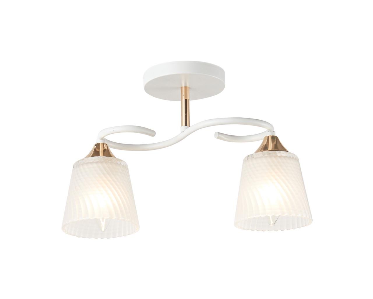 Люстра Valeso на 2 плафони Білий/Золотий (196360/2)