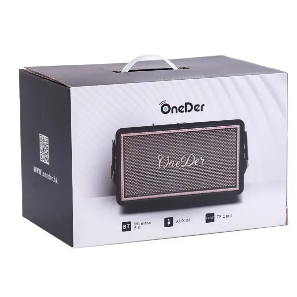 Колонка OneDer D6 BT/TF/USB/AUX 40 Вт Коричневий - фото 7 Колонка OneDer D6 BT/TF/USB/AUX 40 Вт Коричневий - фото 7