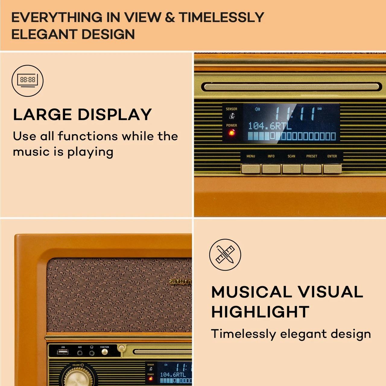 Cтереосистема акустична Auna Belle Epoque 1906 DAB (10040014) - фото 4